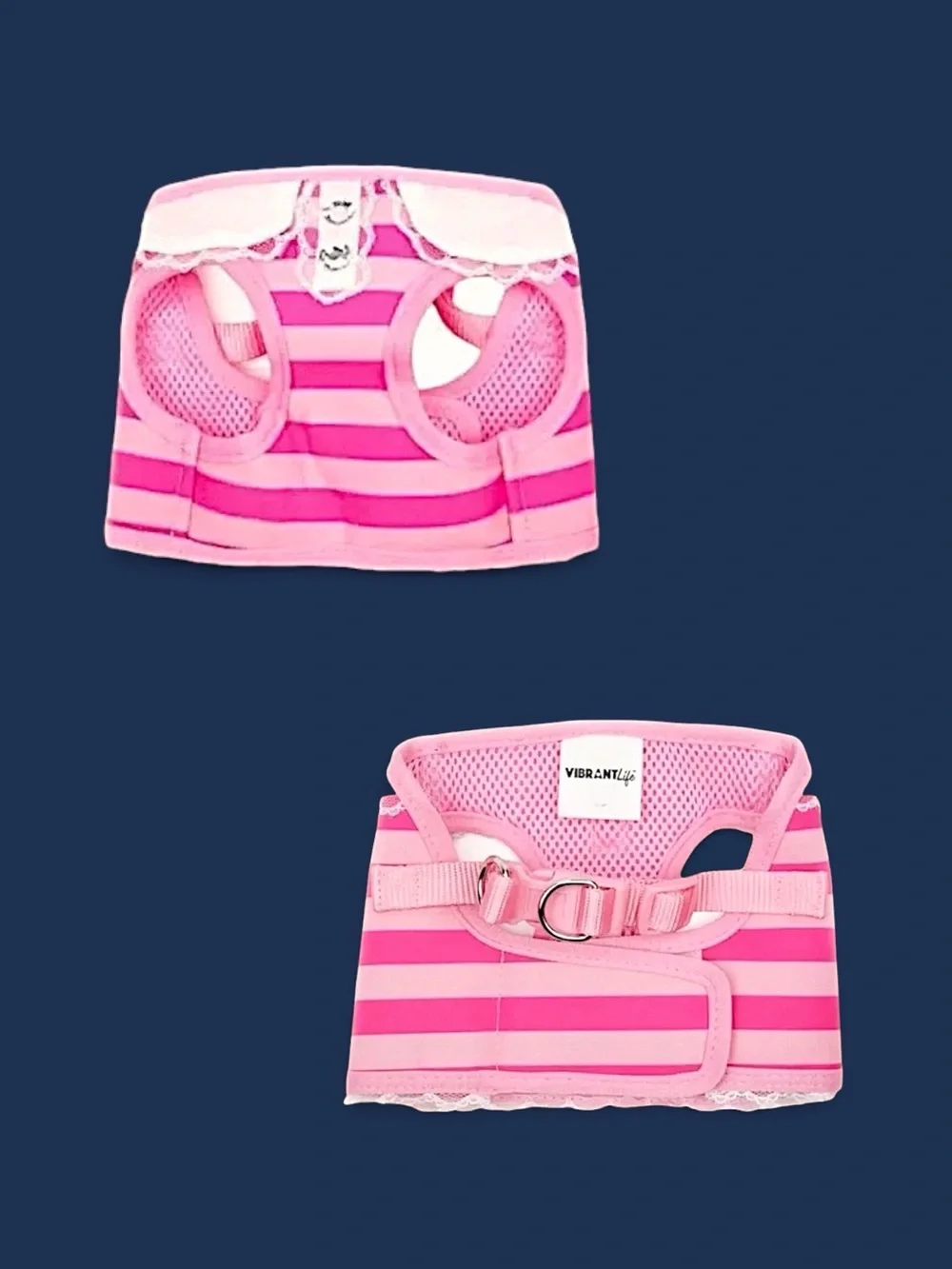 Vibrant Life Pink Stripe Dog Harness
